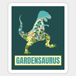 Funny Gardening Dinosaur Sticker